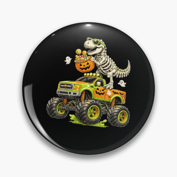Item preview, Monster Truck Dinosaur Halloween Skeleton T-Rex Boys Kids designed and sold by TaraxDoolittle.