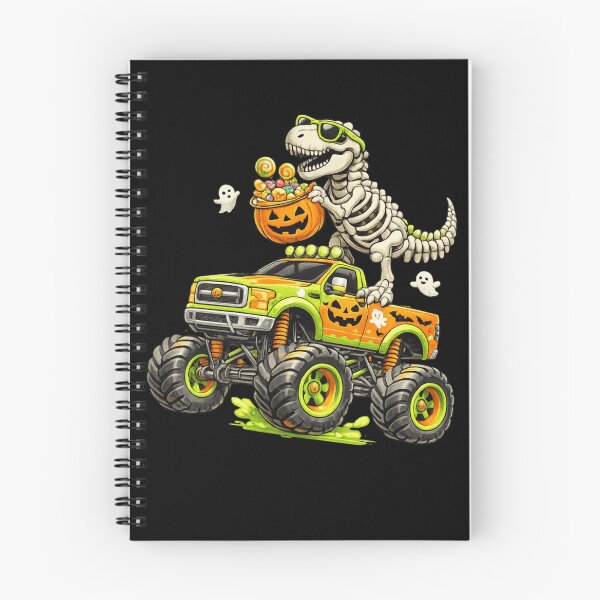 Item preview, Monster Truck Dinosaur Halloween Skeleton T-Rex Boys Kids designed and sold by TaraxDoolittle.