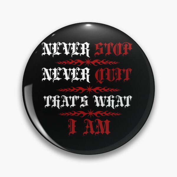 Item preview, Never Stop Never Quit Motivational Gothic Typography designed and sold by VNDL Gear.