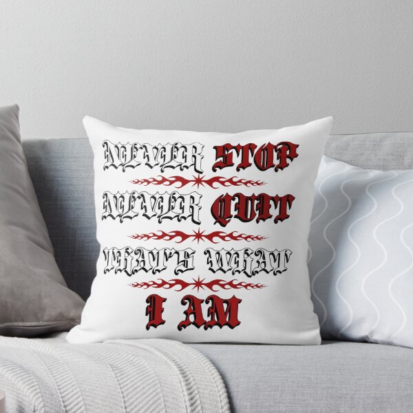 Item preview, Never Stop Never Quit Motivational Gothic Typography designed and sold by VNDL Gear.