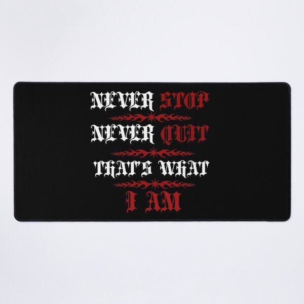 Item preview, Never Stop Never Quit Motivational Gothic Typography designed and sold by VNDL Gear.