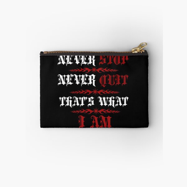 Item preview, Never Stop Never Quit Motivational Gothic Typography designed and sold by VNDL Gear.