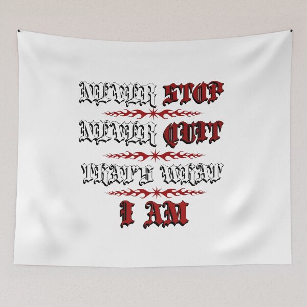 Item preview, Never Stop Never Quit Motivational Gothic Typography designed and sold by VNDL Gear.