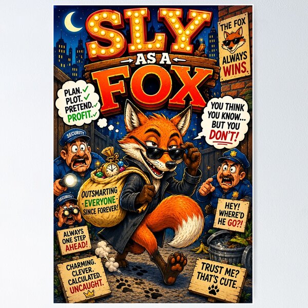 Item preview, SLY AS A FOX designed and sold by Smoothseer.