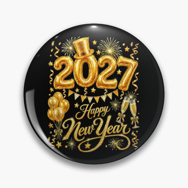 Item preview, Happy New Year 2027 Festive Gold Balloon Champagne Party designed and sold by Ortigzitoun.