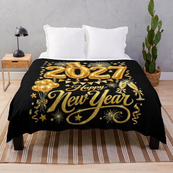Item preview, Happy New Year 2027 Festive Gold Balloon Champagne Party designed and sold by Ortigzitoun.