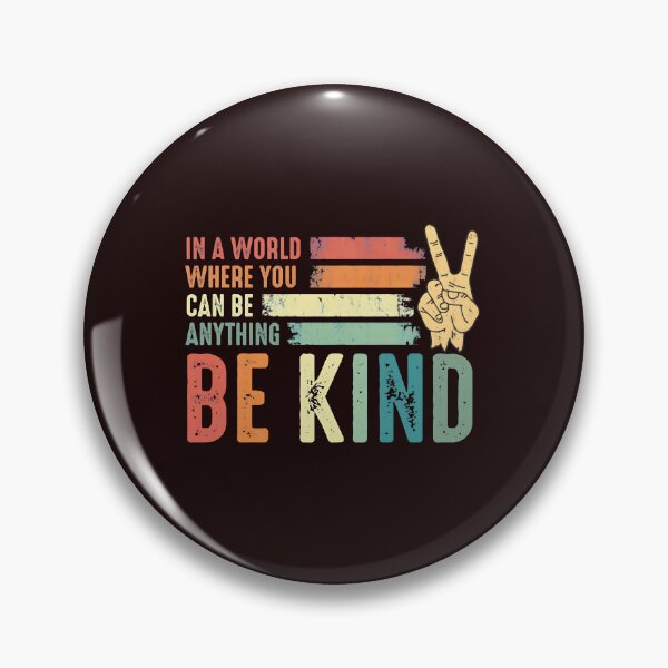 Item preview, Be Kind Retro Stripe Peace Sign Sayings designed and sold by TorreyMichael.