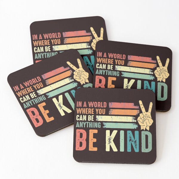 Item preview, Be Kind Retro Stripe Peace Sign Sayings designed and sold by TorreyMichael.