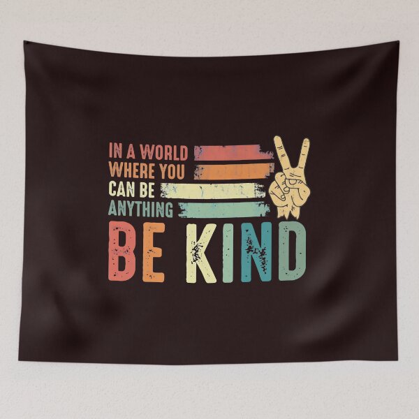 Item preview, Be Kind Retro Stripe Peace Sign Sayings designed and sold by TorreyMichael.