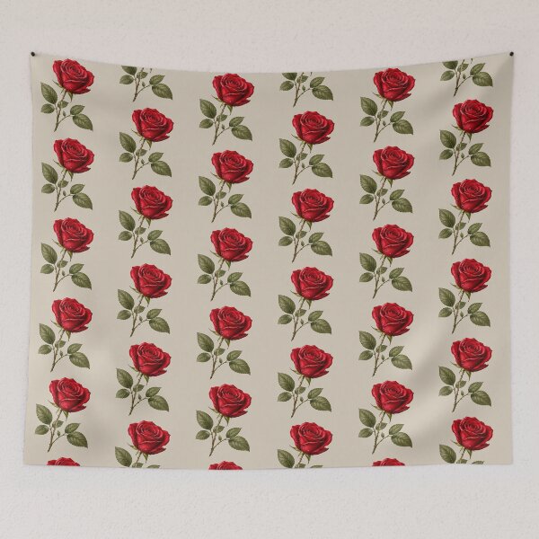 Item preview, Red Rose Bloom With Grace Vintage Botanical designed and sold by MUSA'S.