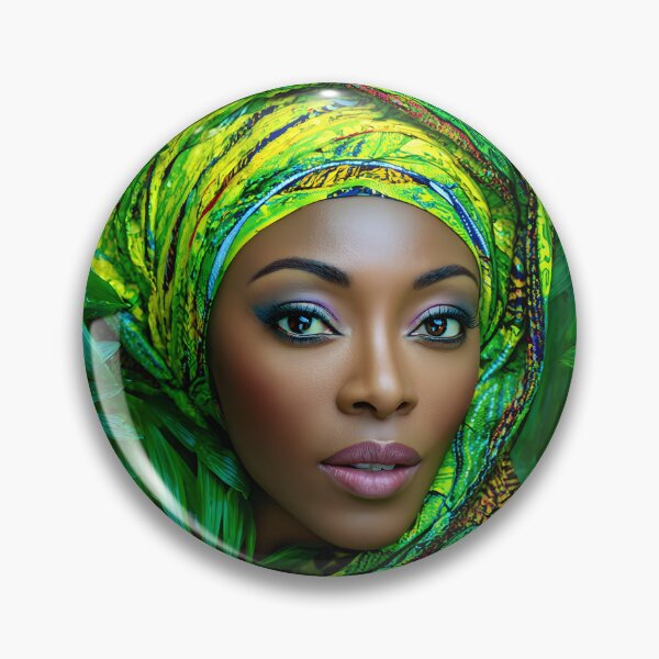 Item preview, Elegant woman amidst vibrant tropical foliage designed and sold by Artessie.