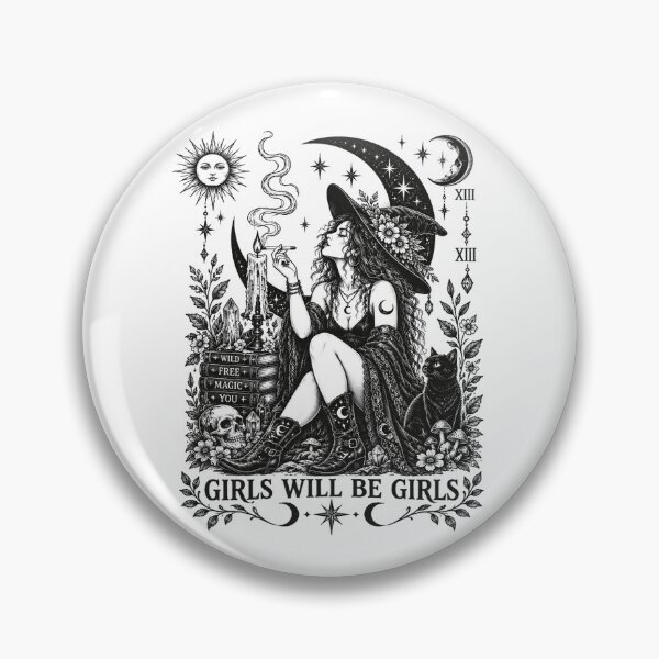 Item preview, Girls Will Be Girls Witch Coven Vintage Tarot Aesthetic designed and sold by elongatedjazz.