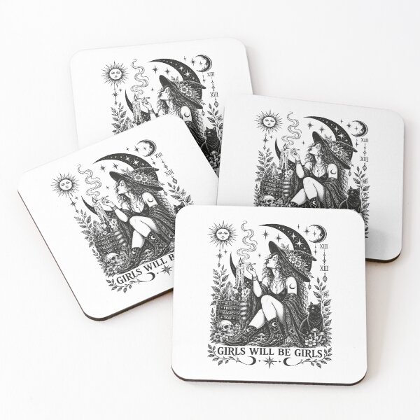 Artikelvorschau, Girls Will Be Girls Hexenzirkel Vintage Tarot Ästhetik entworfen und verkauft von elongatedjazz.