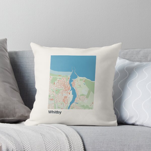 Aperçu de l'œuvre Carte minimaliste de Whitby créée et vendue par MapsNerd.