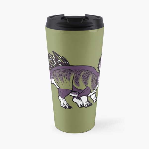 Purple and Green Pachyrhinosaurus Travel Mug