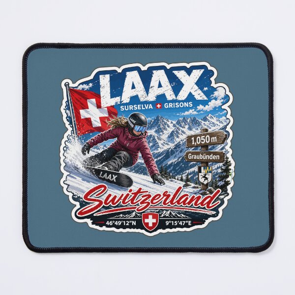 Artikelvorschau, Laax Ski Schweiz Snowboarden Skifahren Alpen Aufkleber T-Shirt 06 entworfen und verkauft von OuterShellUK.