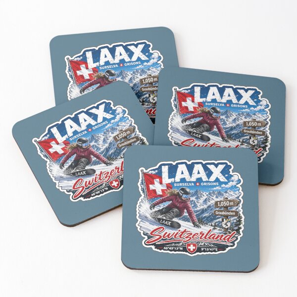 Item preview, Laax Ski Switzerland Snowboarding Skiing Alps Sticker TShirt 06 designed and sold by OuterShellUK.
