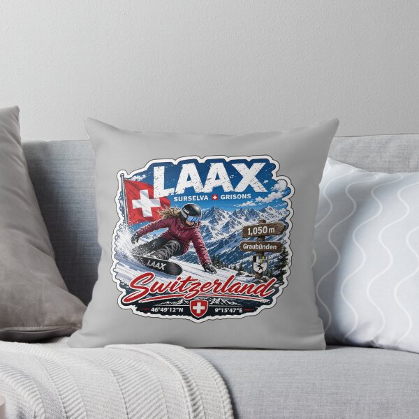 Item preview, Laax Ski Switzerland Snowboarding Skiing Alps Sticker TShirt 06 designed and sold by OuterShellUK.