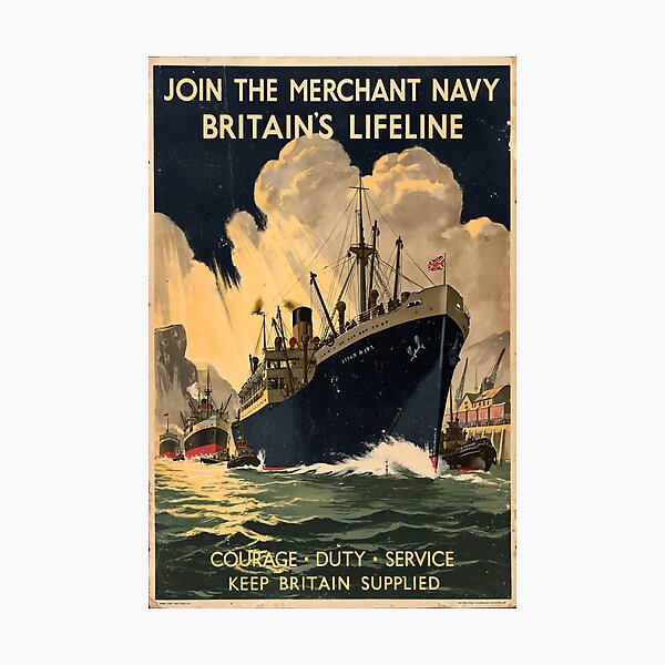 Item preview, Merchant Navy Courage Duty Endurance designed and sold by Skyframe Aviation.