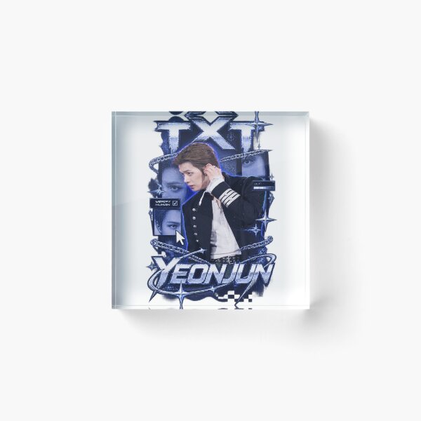 Item preview, Neon Blue UI Overlay TXT Yeonjun Iconic Stage Moment designed and sold by Valeree Store.