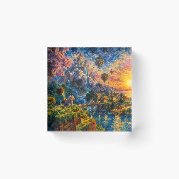 Item preview, Pixel Landscape Impressionism designed and sold by FeelTheDrawing.