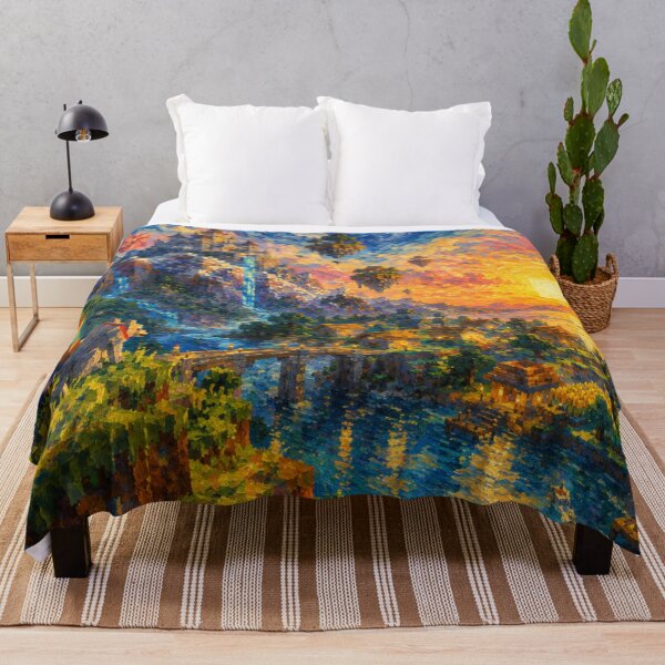 Item preview, Pixel Landscape Impressionism designed and sold by FeelTheDrawing.