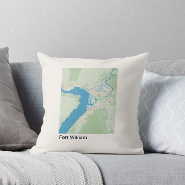 Artikelvorschau, Minimalistische Kartenkunst von Fort William entworfen und verkauft von MapsNerd.