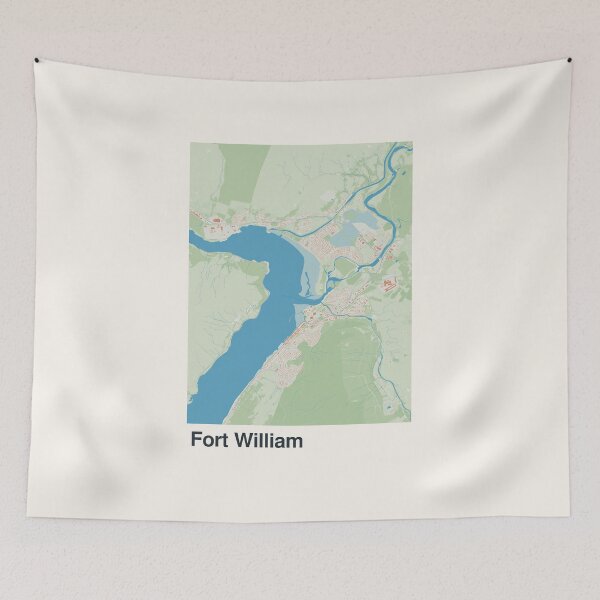 Item preview, Fort William Minimalistic Map Art designed and sold by MapsNerd.