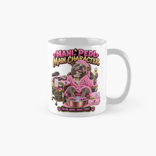 Item preview, Mani Pedi Main Character - Funny PitBull Dog Salon Graphic designed and sold by PitBullVibes.com.