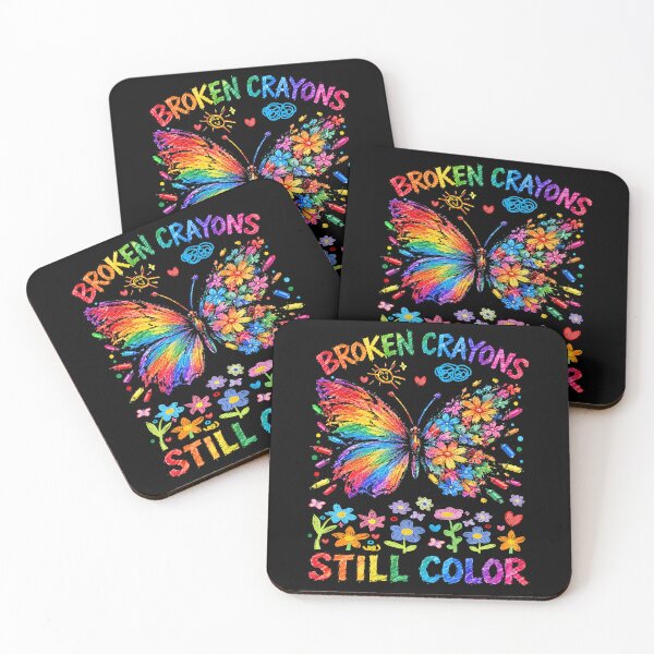 Item preview, Broken Crayons Still Color Rainbow Butterfly Mental Health Awareness  designed and sold by Ortigzitoun.