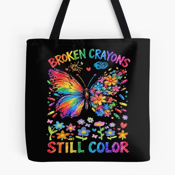 Item preview, Broken Crayons Still Color Rainbow Butterfly Mental Health Awareness  designed and sold by Ortigzitoun.