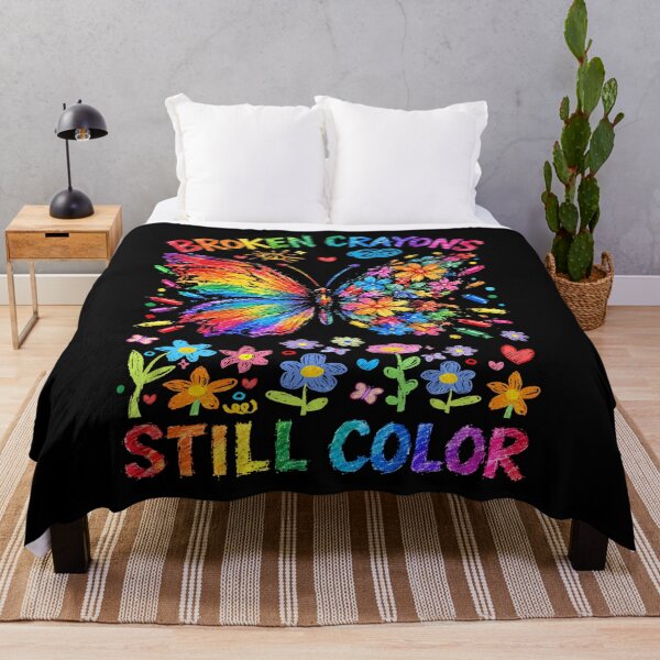 Item preview, Broken Crayons Still Color Rainbow Butterfly Mental Health Awareness designed and sold by Ortigzitoun.