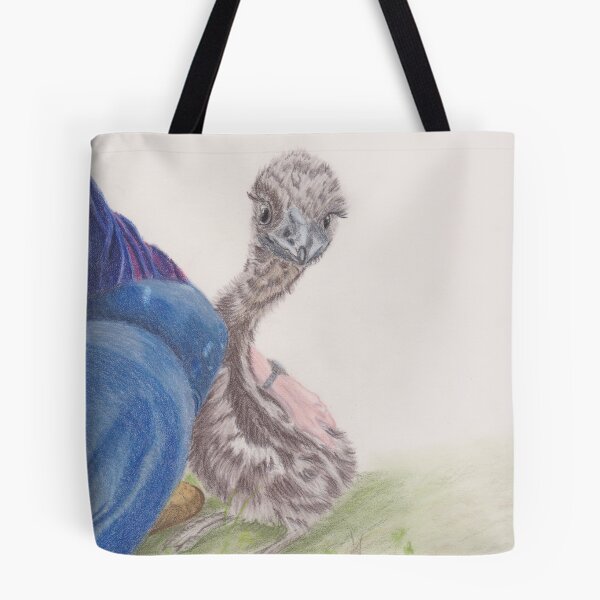 Item preview, Baby Emu with its carer designed and sold by SandraAnimalArt.