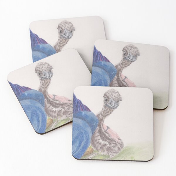 Item preview, Baby Emu with its carer designed and sold by SandraAnimalArt.