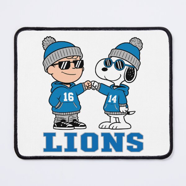 Item preview, Charlie Brown & Snoopy Detroit Lions Football Retro F267 designed and sold by GLUVY-THEME.