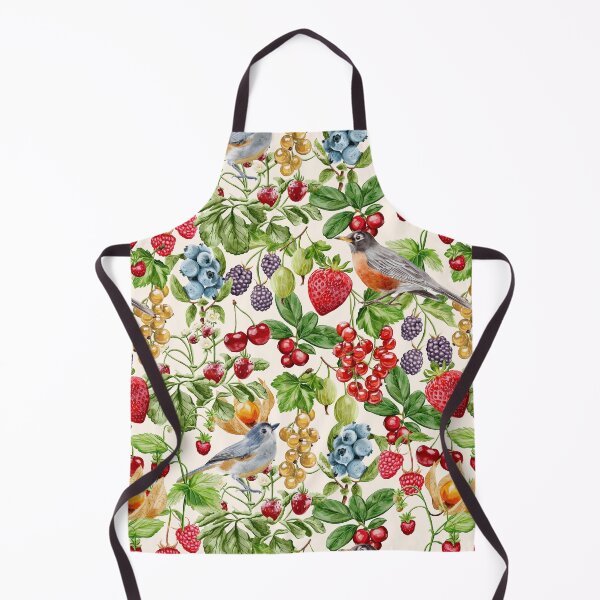 Item preview, Watercolor Birds and Berries Botanical Garden on Cream designed and sold by Nobody Shadow Art.