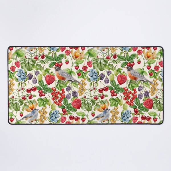 Item preview, Watercolor Birds and Berries Botanical Garden on Cream designed and sold by Nobody Shadow Art.