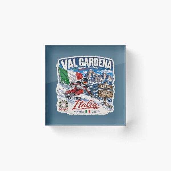 Item preview, Val Gardena Italia Dolomitas Esquí Esquí Pegatina Camiseta 06 designed and sold by OuterShellUK.