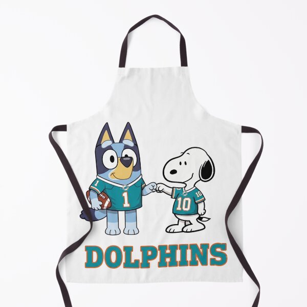 Item preview, Bluey And Snoopy Miami Dolphins Football Buddies designed and sold by DamianRoy88.