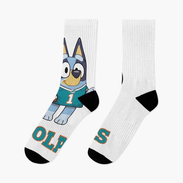 Item preview, Bluey And Snoopy Miami Dolphins Football Buddies designed and sold by DamianRoy88.