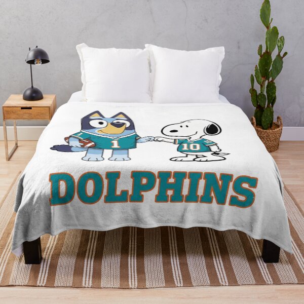 Item preview, Bluey And Snoopy Miami Dolphins Football Buddies designed and sold by DamianRoy88.