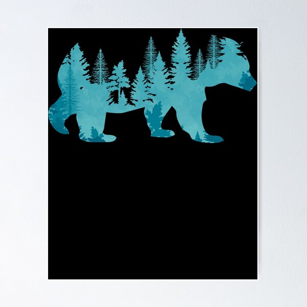 Item preview, Nature Forest Mountains Trees Wildlife Animal Brown Bear designed and sold by TaraxDoolittle.