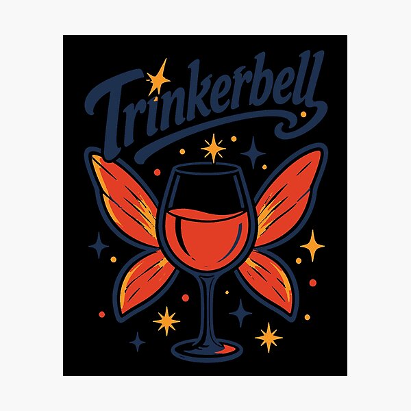 Artikelvorschau, Wein Trinkerbell Rotwein Weißwein entworfen und verkauft von LuminOrb.