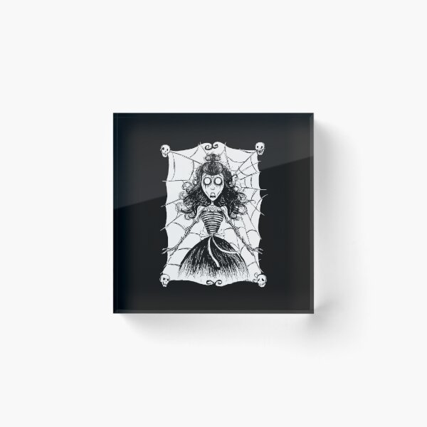Item preview, Gothic Spiderweb Skull Corpse Bride Illustration Art designed and sold by cayangakyu.