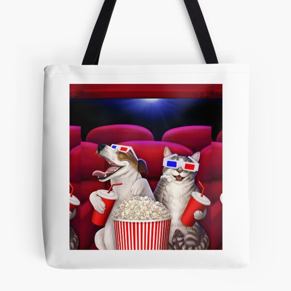 Item preview, Cute Dog and Cat Watching Movies Together Cozy Design designed and sold by sobia sajjad.