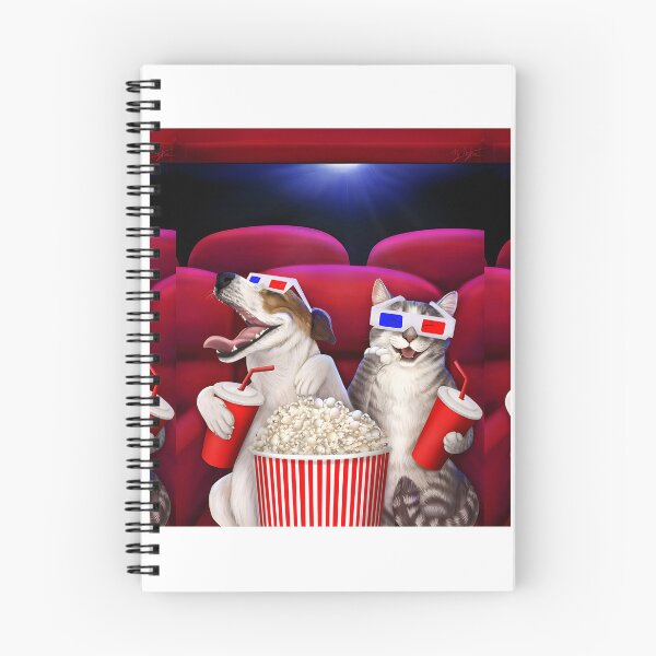 Item preview, Cute Dog and Cat Watching Movies Together Cozy Design designed and sold by sobia sajjad.