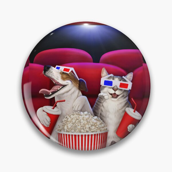 Item preview, Cute Dog and Cat Watching Movies Together Cozy Design designed and sold by sobia sajjad.