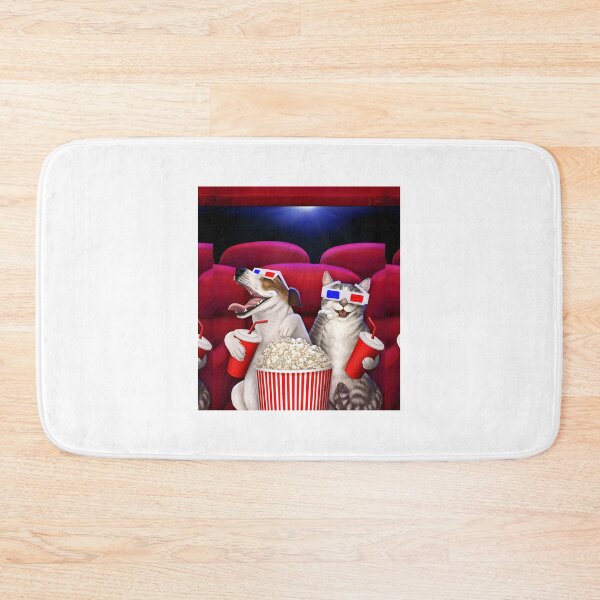Item preview, Cute Dog and Cat Watching Movies Together Cozy Design designed and sold by sobia sajjad.