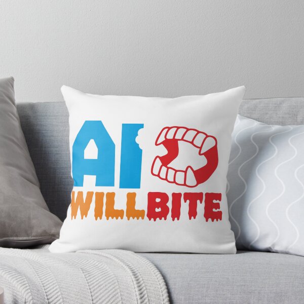 Item preview, AI WILL BITE - STICKER, AI, IT, INFORMATIVE, TYPOGRAPHY, WARN, CARE designed and sold by 440CREATIVES.