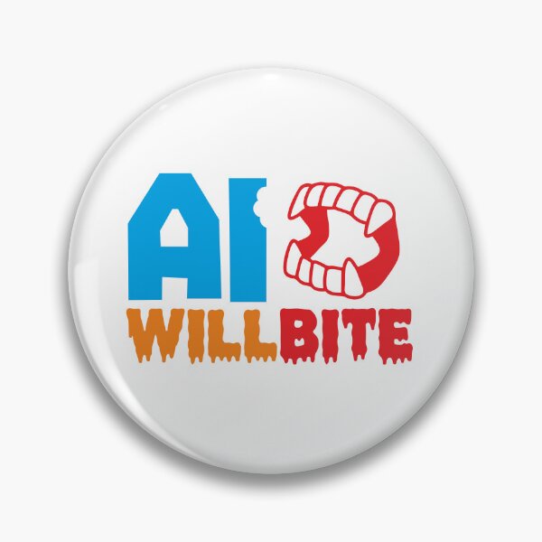 Item preview, AI WILL BITE - STICKER, AI, IT, INFORMATIVE, TYPOGRAPHY, WARN, CARE designed and sold by 440CREATIVES.